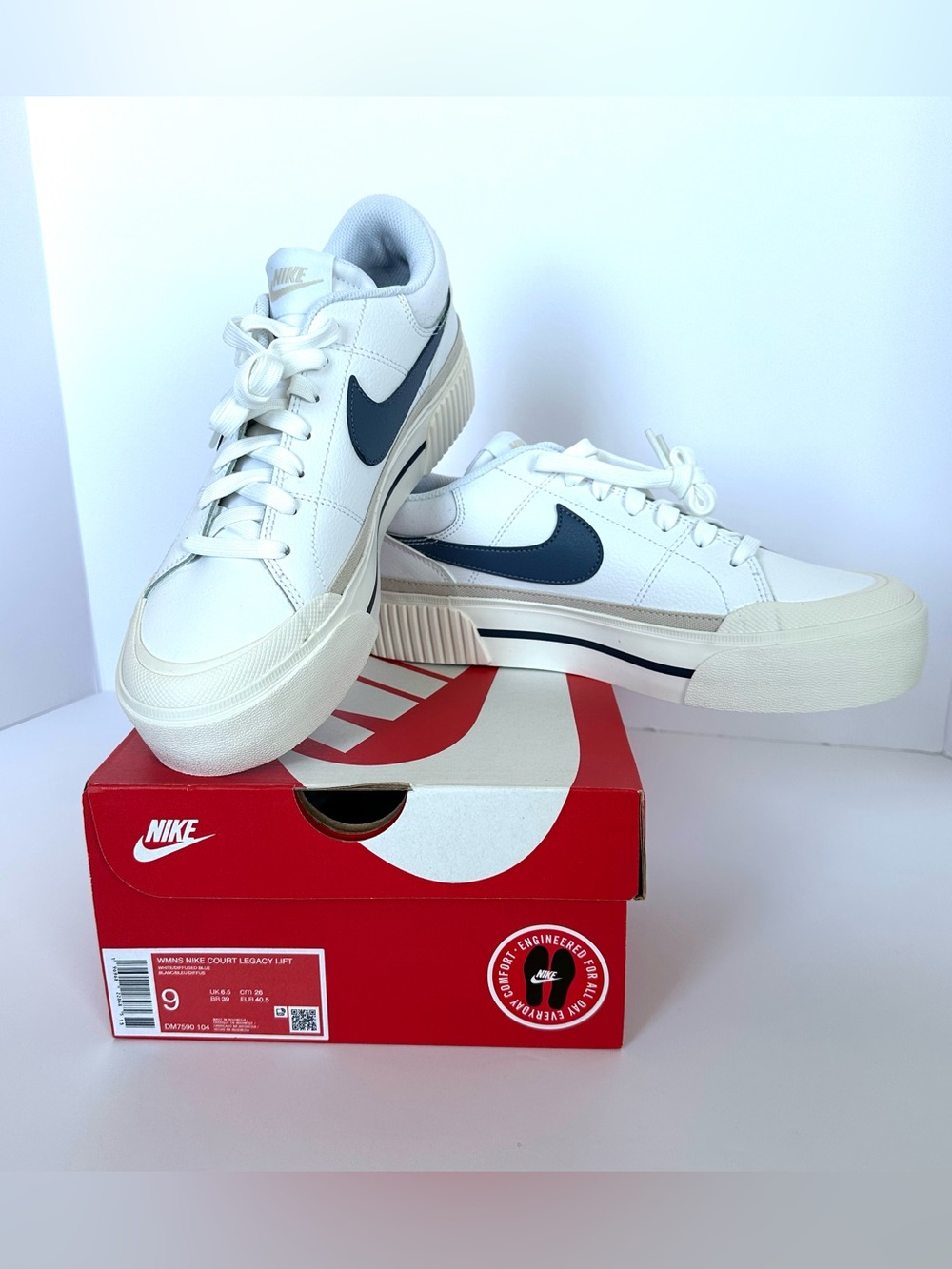 Nike Womens Court Legacy Lift Sneakers | 9 | NIB
